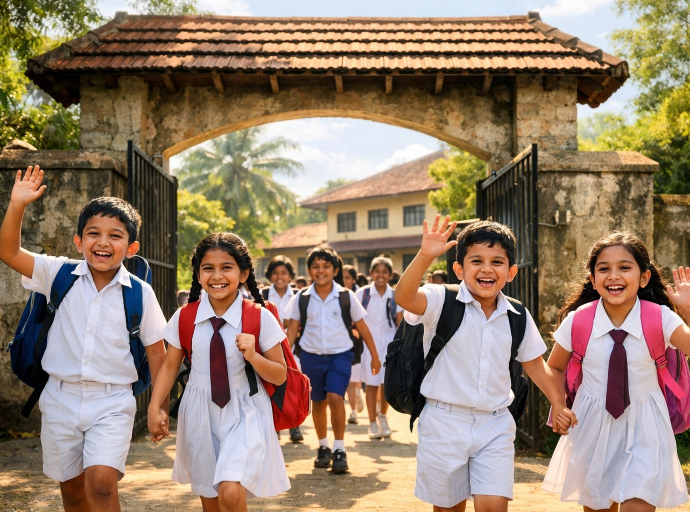 මෙම වසරේ පළමු පාසල් වාරය අදින් අවසන් 